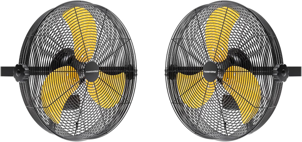 2PCS 14 Inch Wall Fan Pro Series - Waterproof Motor High Velocity Wall Mount Fans for Commercial, Residential, Warehouse, Covered Patio, Shop, Garage, Barn 3 Speed 3000 CFM UL Safety Listed
