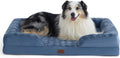 Bedsure XL Orthopedic Dog Bed for Extra Large Dogs - Washable XLarge Dog Cat Bed Waterproof, Comfort Dogs Couch Sofa with Washable Removable Cover, Pet Bed with Nonskid Bottom, Plush-Blue, 42"