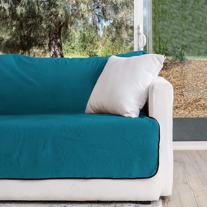 Waterproof Dog Blanket - Multipurpose Lekproof Blanket for Pets or Adults - Furniture Protector for Bed, Couch, Water Proof & Stain Resistant Easy to Clean Throw Blanket, Reversible Blue 50"x60"