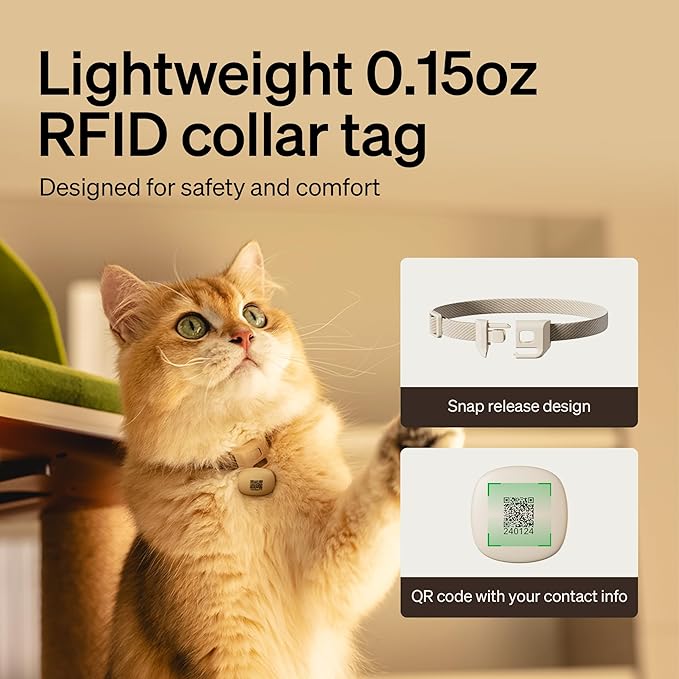 PETLIBRO RFID Multiple Cats Feeder 2 Packs, Tag Activated Exclusive Meals, 5G&2.4G Wi-Fi Auto Food Dispenser for Pets with Different Diets and Stop Food Stealing