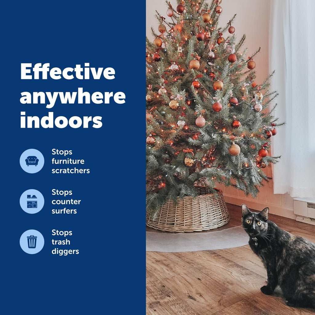 PetSafe ScatMat Indoor Pet Training Mats - Helps Prevent Furniture Climbing - Adjustable Correction Mat - Touch-Activated Design - LCD Pet Mat Controller - Battery Operated - Curved, 50" x 12"