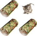 iCAGY Foldable Spiral Cat Tunnel - Indoor Toy for Small Cats, Kittens, and Rabbits - Tube for Interactive Play and Outdoor Fun - Pet Activity Toy Camouflage Green 20" 3 Pcs