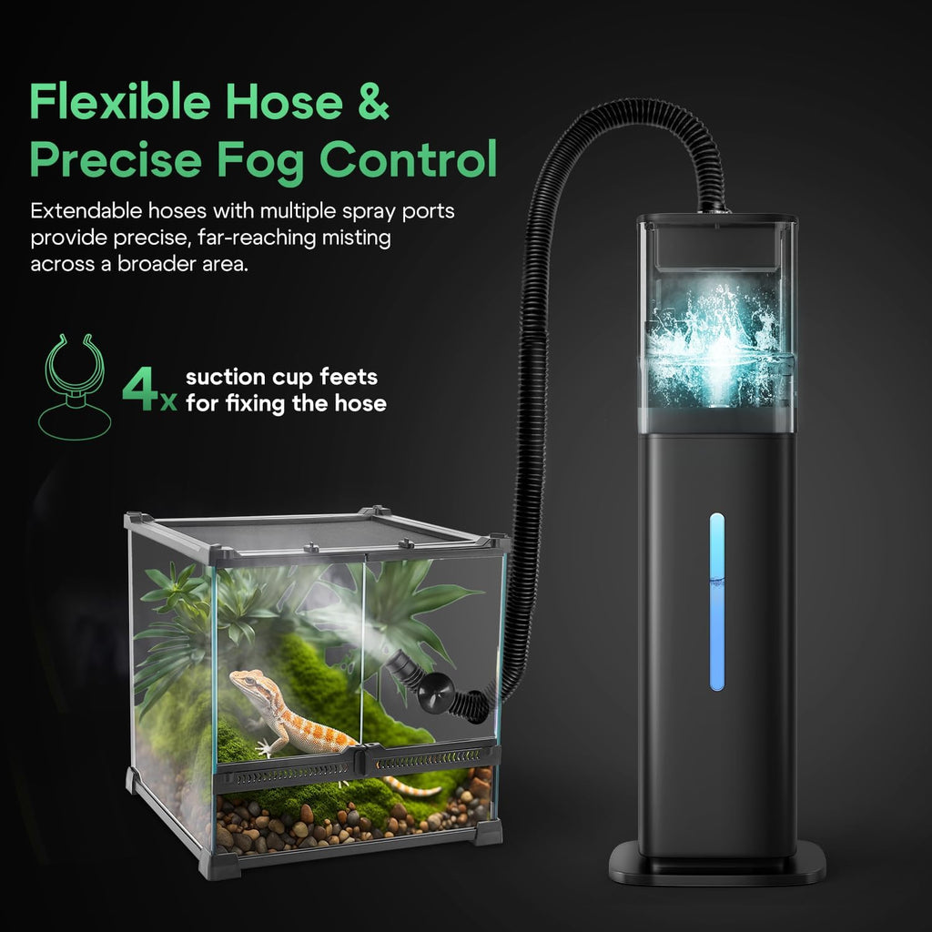 Humidifiers for Plants, 2.1Gal/8L Plant Humidifier Indoor, Reptile Fogger Mister with Precise Temp&Humidity Probe/Expandable Hose, Vivarium/Terrarium/Greenhouse/Grow Tent,12H Timer
