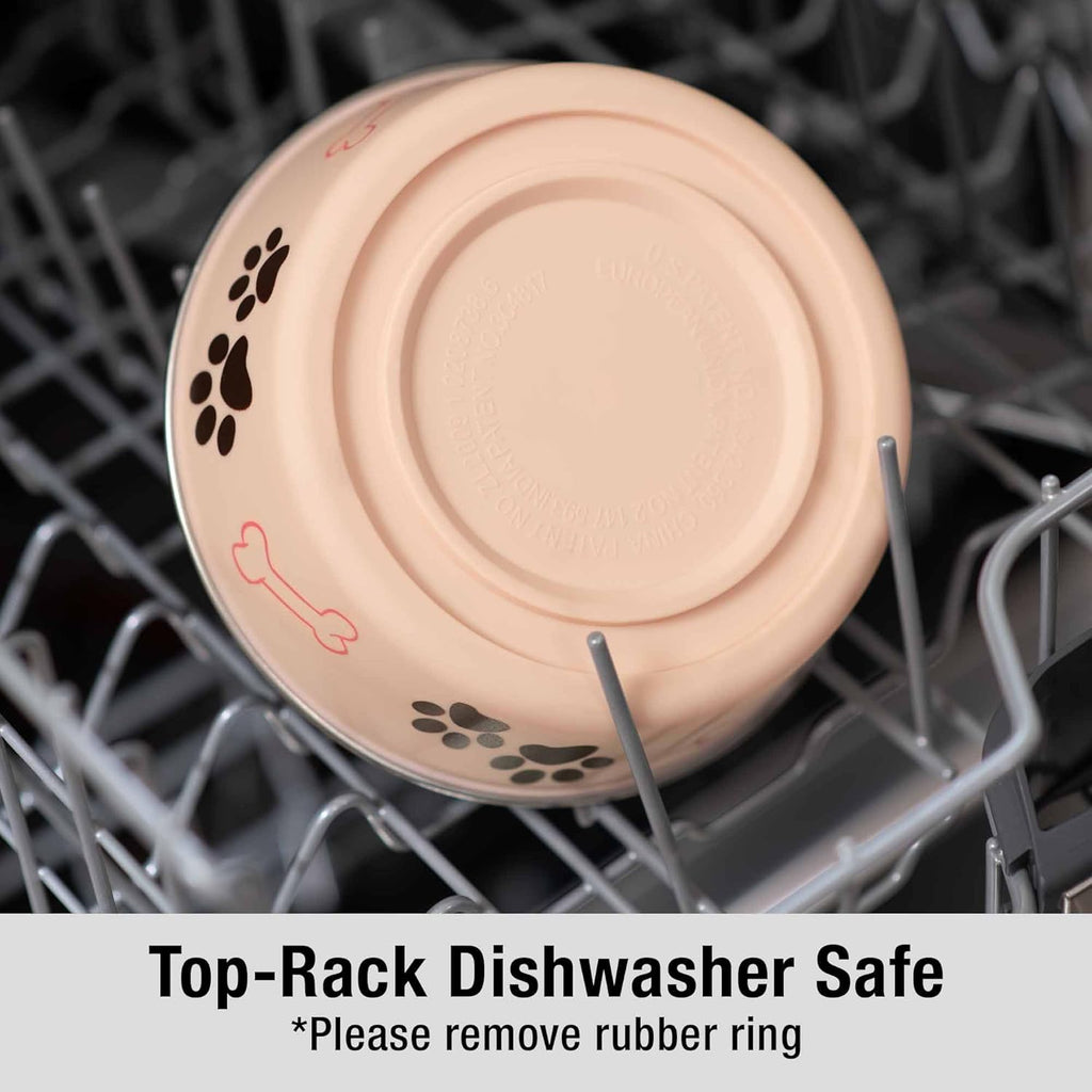 Loving Pets Bella Dog Bowls- Stainless Steel Dog & Cat Bowls - Spill Proof Dog Food Bowl, Cat Bowl, Puppy Essentials & Pet Supplies Great for Home & Travel (Small 10-20 lbs, Paparazzi Pink)