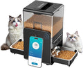 Automatic Cat Feeder with 5G WiFi for 2 Cats, Adjustable Height for Small Pets, Dual Bowls, 20 Cups/5L Dry Food Auto Pet Dispenser, Voice Record, Timed Cat Feeder with APP Control