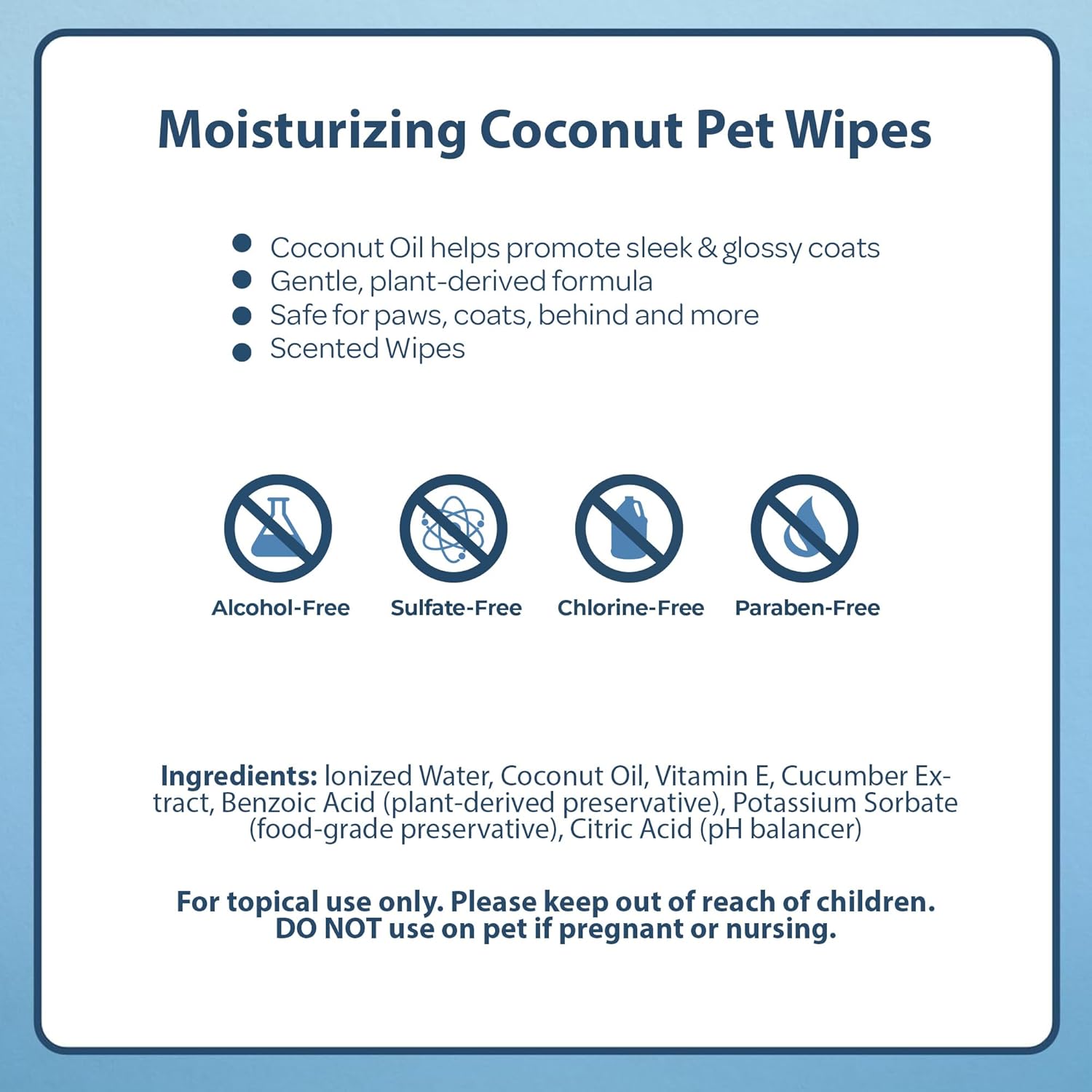 Best Pet Supplies Pet Wipes for Dogs - Dog Wipes Cleaning Deodorizing, for Coats, Ears, Paws - Moisturizing, Coconut, 100 Count