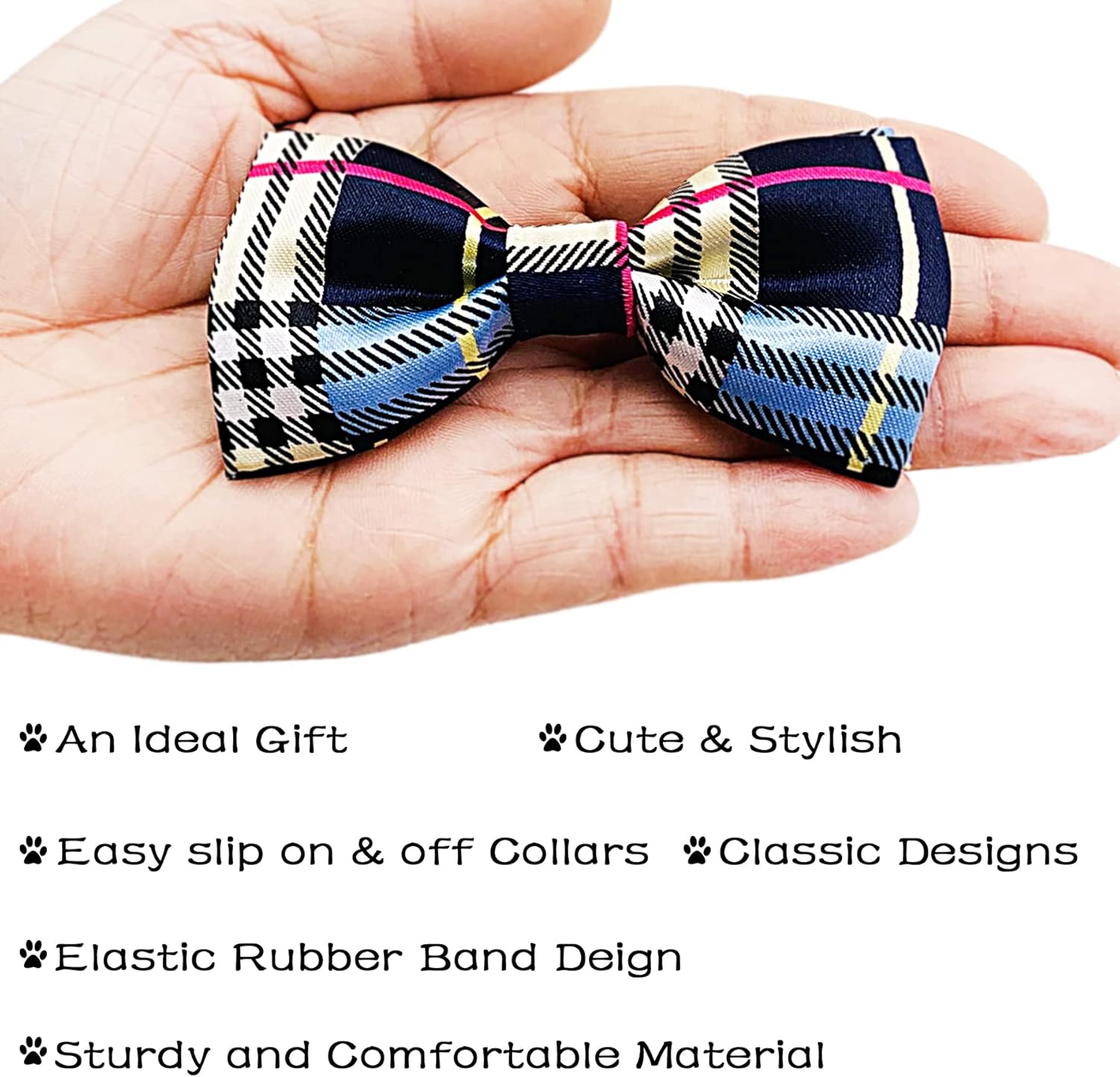 PET SHOW 10 Pack Small Dogs Collar Bowties Attachment Charms for Puppies Cats Embellishment Collars Accessories Bows Ties for Birthday Parties Holiday Wedding Supplies