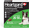 HEARTGARD® Plus (ivermectin/pyrantel) Real-Beef Chewables for Dogs 26-50 lbs (Green Box) 6 Month Supply of Chews (Heartworm Disease Preventive)