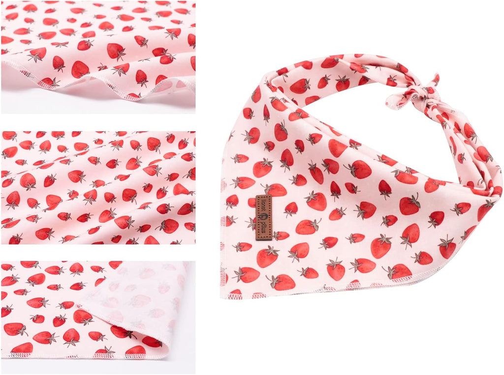 Lionet Paws Dog Bandana,Fabric Pink Dogs Kerchief for Medium Large Dogs,Dog Cotton Triangle Bibs Scarf for Girl Boy