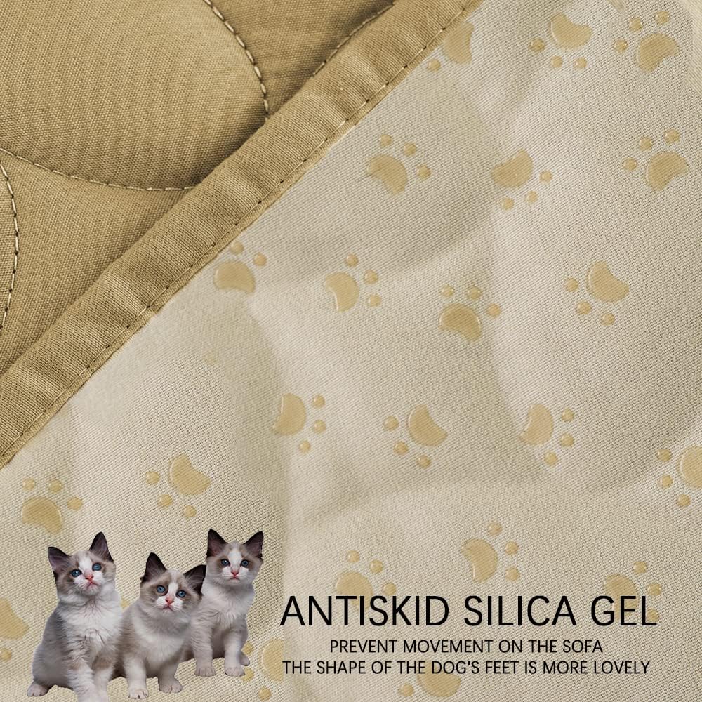 Ameritex Pet Bed Cover Dog Bed Blanket for Sofa and Furniture Waterproof New Pattern Design (52x82 Inch, Sand)