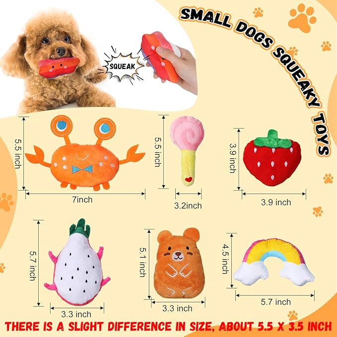 Hungdao 80 Pcs Christmas Dog Toys Squeaky Dog Gifts Bulk for Medium Small Puppy Stuffed Plush Chew Toys Small Pet with Squeakers for Puppies Teething(Novel Style)