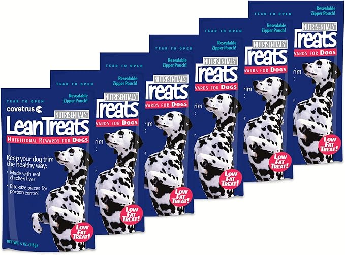 Butler Covetrus Nutrisential Lean Treats for Dogs - Small, Medium & Large Dogs (K9) - Nutritional Low Fat, Bite-Size - Soft Chicken Flavor - 6 Pack - 4oz