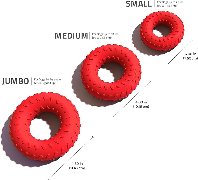 Playology Dog Toys | Dual Layer Ring Durable Chew Toy for Aggressive Chewers | Jumbo Beef Scented Toy - Easy to Clean and Made from Non Toxic Materials