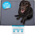 BIRDROCK HOME Extra-Large Dog Mat for Food and Water Bowls - Waterproof Pet Feeding Mat to Prevent Spills - Anti-Slip Rubber Tray for Messy Eaters - Placemat Protector for Floors - 32in x 24in - Grey