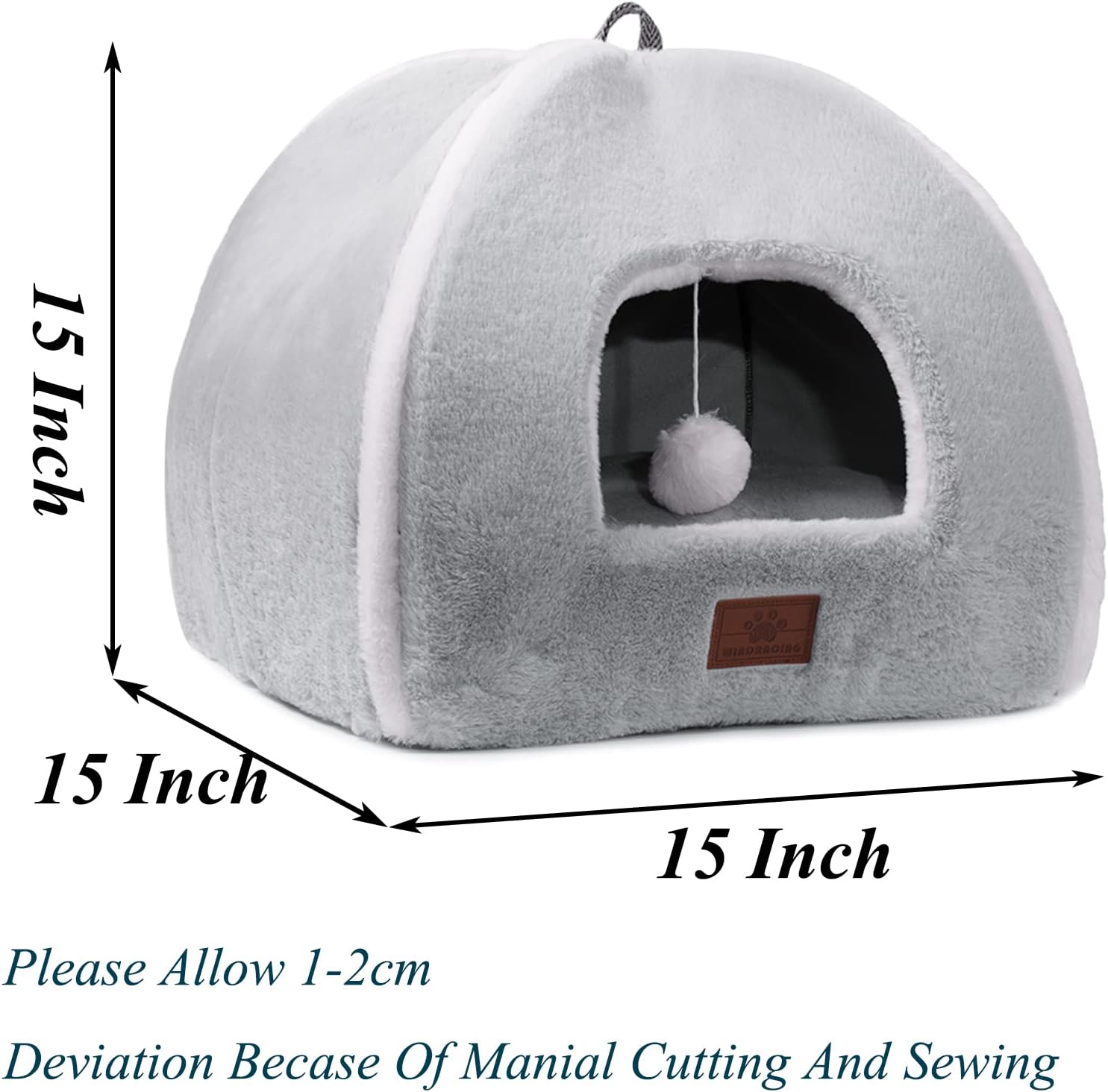 Cat Bed for Indoor Cats - Cat Cave Bed Cat House Cat Tent with Removable Washable Cushioned Pillow, Soft and Self Warming Kitten beds,Cat Beds & Furniture,for Small and Medium Pet Bed.