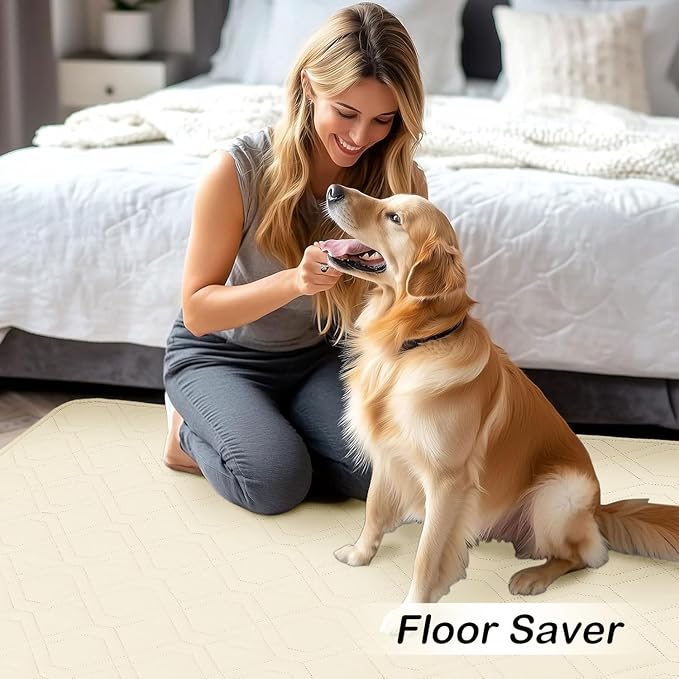 hyha Waterproof Dog Bed Blanket, Soft Pet Blankets, Waterproof Couch Cover for Dogs, Reversible Sofa Covers Washable for Furniture (40x70 Inch, Beige/Beige)