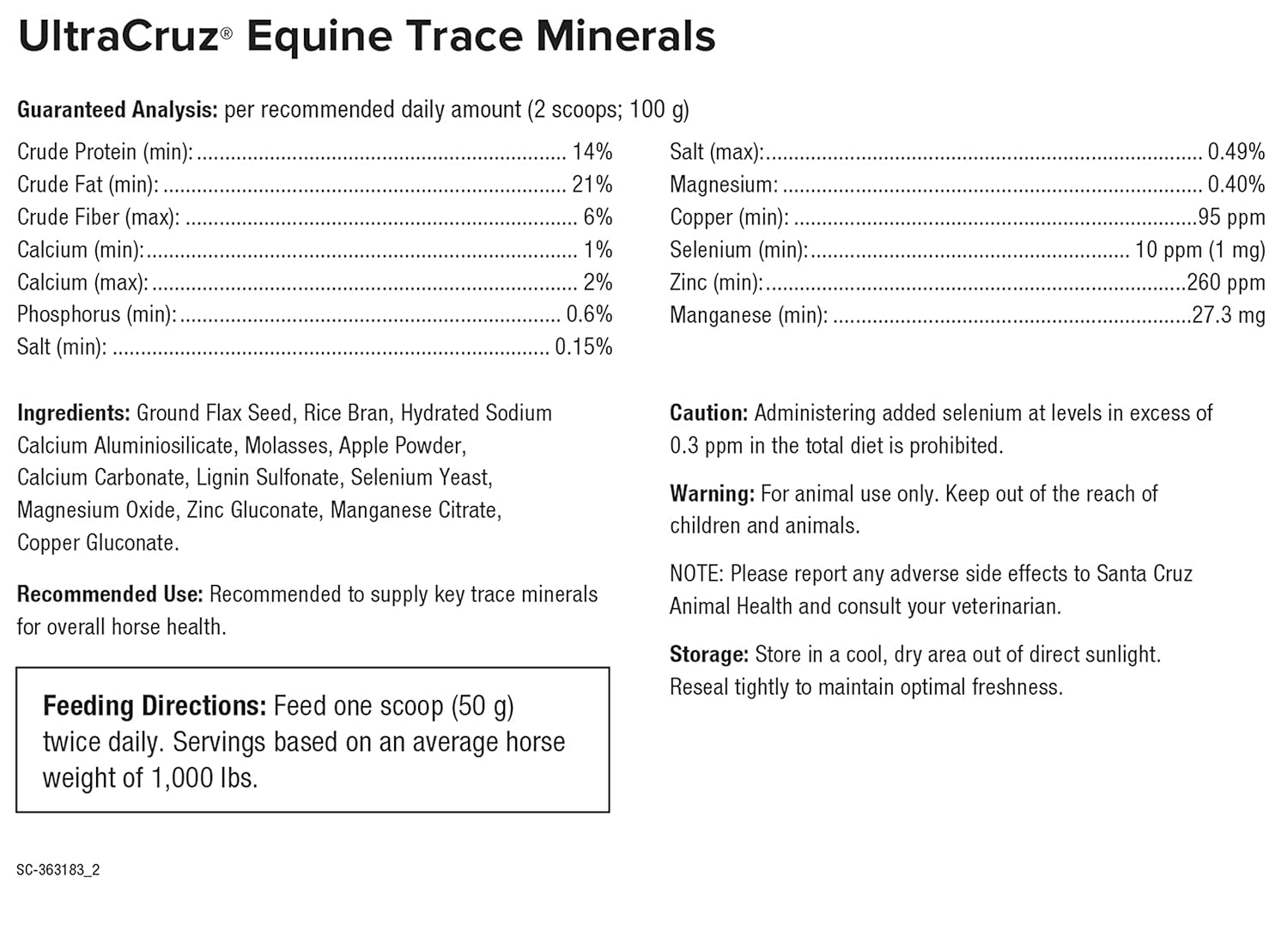 UltraCruz® Equine Trace Minerals, 25 lb