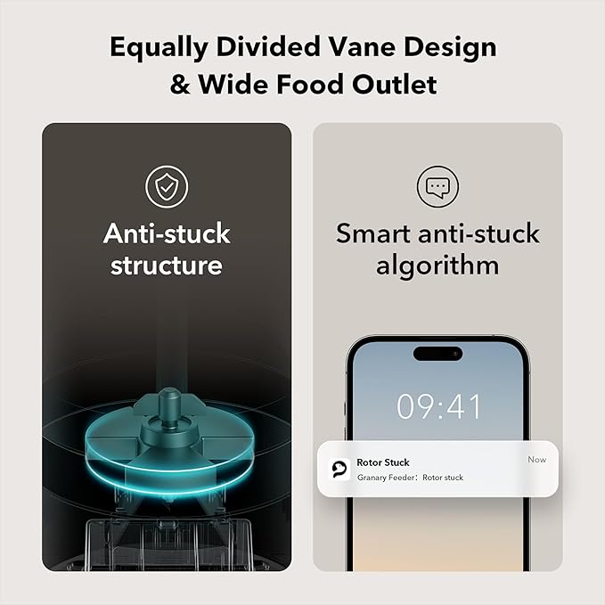 PETLIBRO Automatic Multiple Cats Feeder, 5G WiFi Automatic Dog Food Dispenser with Freshness Preservation for 2 Pets, 5L Timed Pet Feeder with Low Food Sensor, Up to 10 Meals Per Day, Granary Black