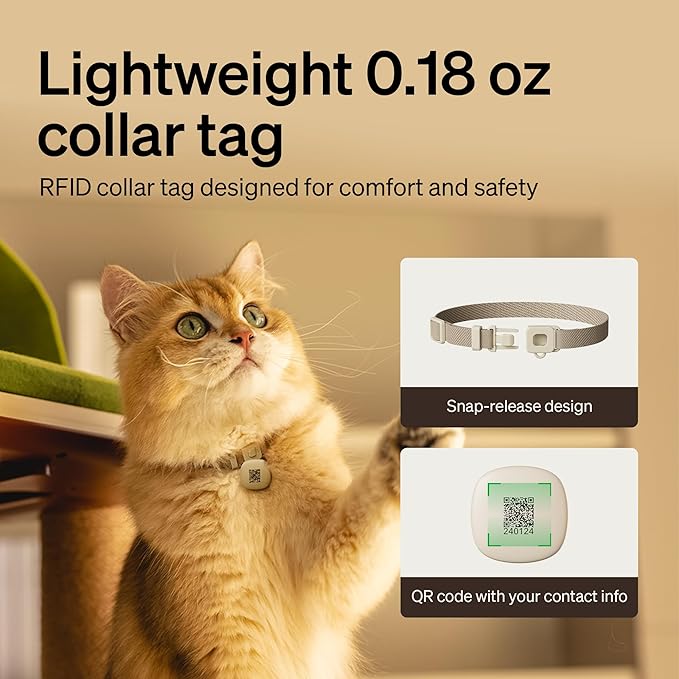 PETLIBRO RFID Automatic Cat Feeder, Collar Sensor-Activated Personalized Meals, Cats Recognition & Diet Tracking for Multi-Pet Homes and Different Diets, 5G&2.4G Wi-Fi Programmable Cat Food Dispenser