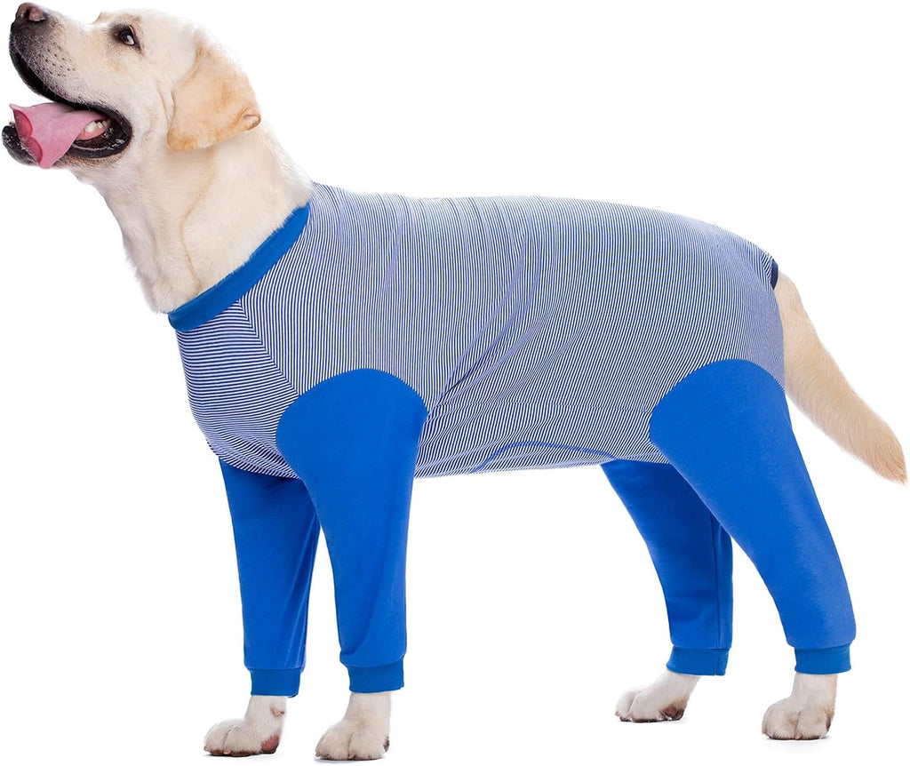 Yeapeeto Dog Onesie Surgery Recovery Suit for Large Medium Bodysuit Dogs Pajamas PJS Full Body for Shedding, Prevent Licking, Wound Protection, Cone Alternative (3XL, Blue)