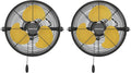 2PCS 12 Inch Wall Fan Pro Series - Indoor High Velocity Wall Mount Fan for Commercial, Residential, Warehouse, Covered Patio, Shop, Garage, Barn, Gazebo 3 Speed 2800 CFM UL Safety Listed