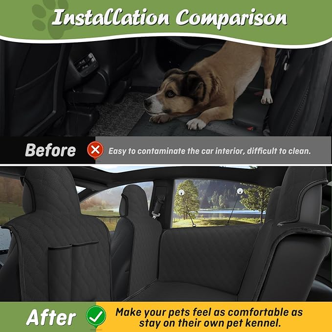 Shademax Custom for Toyota Tundra Rear Seat Pet Cover 2022-2025 2026 Dog Car Seat Cover for Back Seat Pet Mat Protector Waterproof Anti-Scratch Dog Hammock Liner Oxford Fabric Tundra Accessories