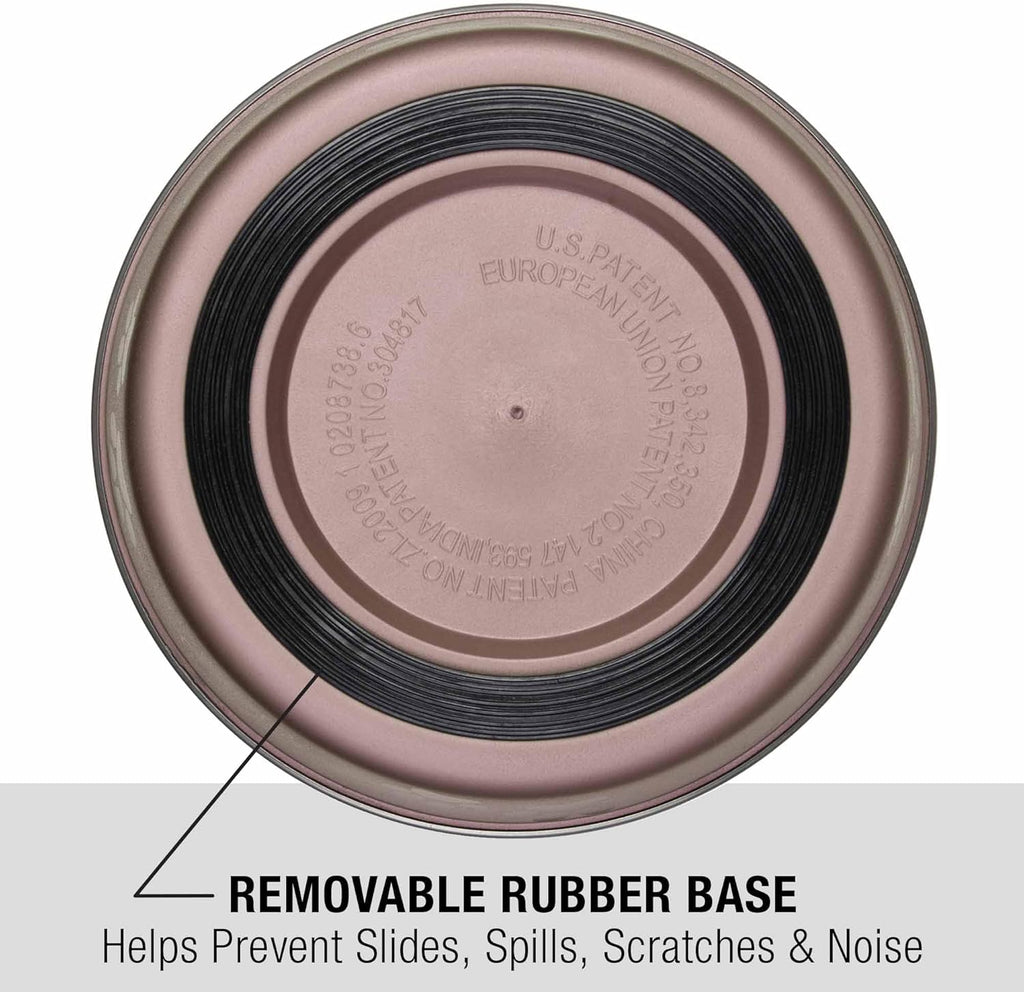 Loving Pets Bella Dog Bowls- Stainless Steel Dog & Cat Bowls - Spill Proof Dog Food Bowl, Cat Bowl, Puppy Essentials & Pet Supplies Great for Home & Travel (X-Large 65-100lbs, Grape)