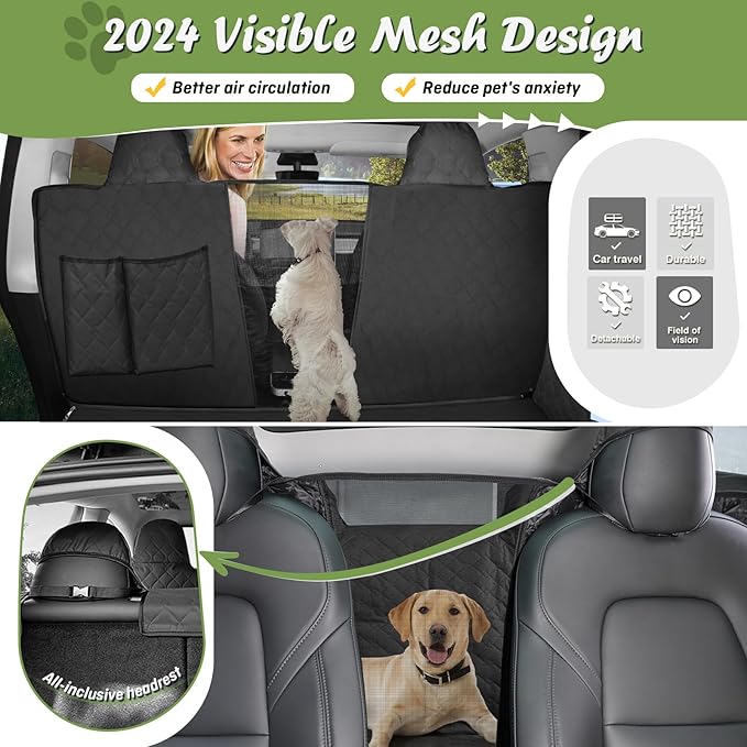Shademax Custom for Toyota RAV4 Dog Seat Cover for Back Seat 2019-2025 2026 Dog Car Seat Cover for Rear Seat Pet Mat SUV Backseat Protector Waterproof Scratchproof Hammock Liner Oxford Fabric