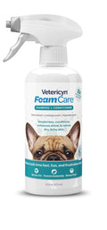 Vetericyn FoamCare Dog Shampoo and Conditioner - Instant Foaming, Spray-On Hypoallergenic Shampoo, Plant-Based Formula for Dogs and Cats. 16 Ounce