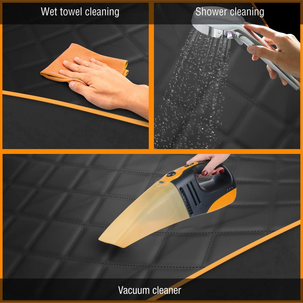 Active Pets Dog Car Seat Cover, Waterproof Front Seat Protector for SUV Truck Sedan, Pet Safety Travel Comfort System with Universal Fit, Orange