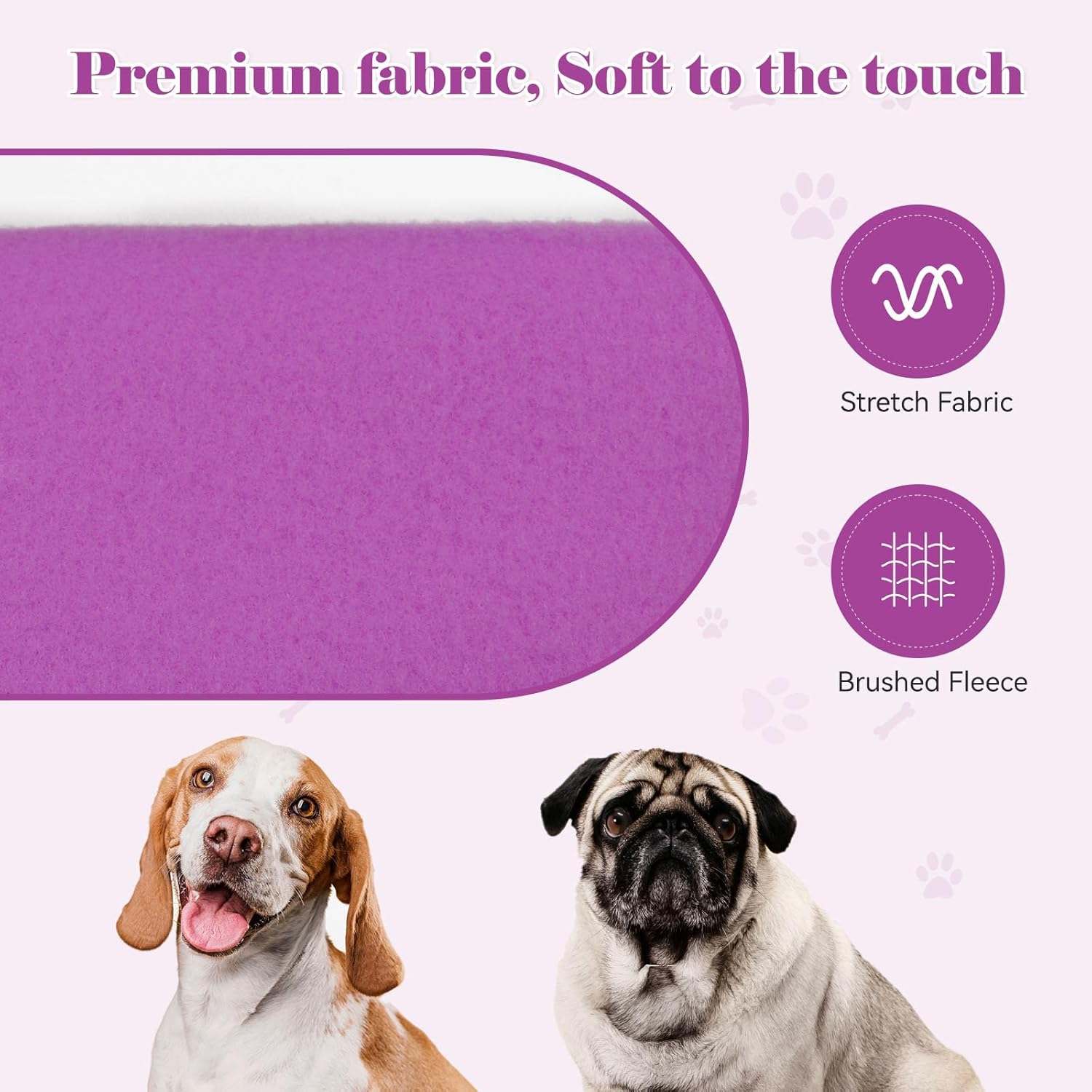 Dog Sweaters for Small Dogs Dog Hoodie Solid Soft Brushed Fleece Clothes Hoodie Sweatshirt with Pocket(Purple-S)