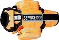 Serijoars Dog Vest Harnesses with Saddlebag Backpack for Camping & Travel - Reflective Hound Hiking Backpack Saddle Bag - Lightweight Vest Harness for Medium & Large Dogs (Orange, L)