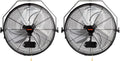 VEVOR 18 Inch Industrial Wall Mount Fan 2PCS, High Velocity 4000 CFM with 3-Speed Manual Control & 360° Tilt Adjustment, for Indoor Use, Warehouse, Workshop, Basement, and Commercial Spaces