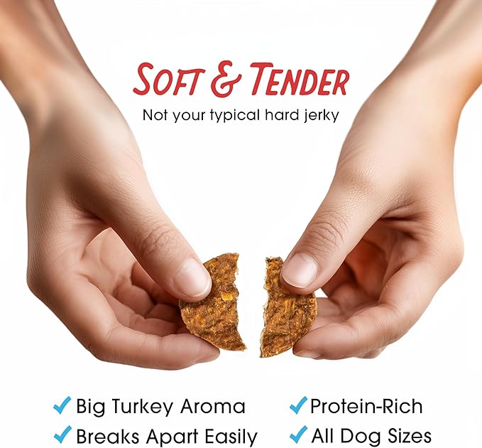 Farmland Traditions Filler Free Dogs Love Turkey & Sweet Potato Premium Jerky Treats for Dogs, 3 Pound Bag