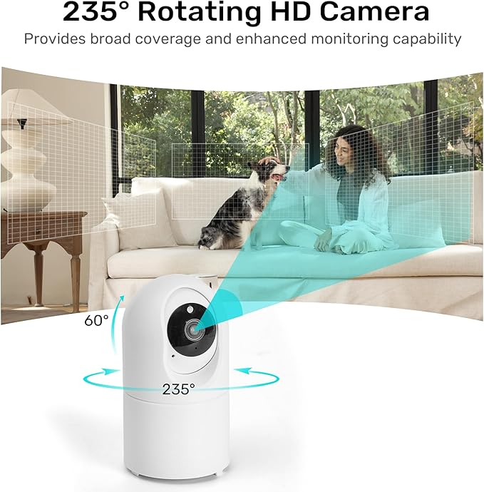 FUKUMARU Automatic Cat Feeder with Rotating Camera,1080P HD Video with Night Vision, 5G WiFi APP Control Pet Feeder, 2-Way Audio, Low Food, Motion & Sound Alerts