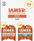 IAMS Perfect Portions Healthy Adult Wet Cat Food Pate, Salmon and Tuna Recipe Variety Pack, 2.6 oz. Twin-Pack Trays (24 Count, 48 Servings)