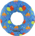 MIGHTY- NO Stuff Ring - Squeaky Plastic Core. 2-in-1 Toy. Made Durable, Strong & Tough. Interactive Play (Tug, Toss & Fetch). It Floats (Celebration, Medium)