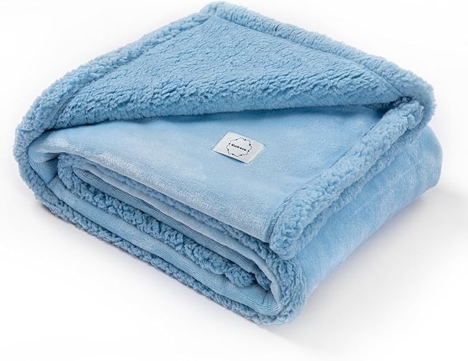 Waterproof Dog Bed Cover Pet Jacquard Blankets for Couch Reversible Pets Puppy Blankets Leakproof Sofa Couch Washable Cover Cat Doggie Blanket for Warm-Lake Blue,XXL