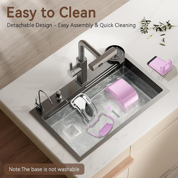 Cat Water Fountain, App Control Wireless Cat Fountain, 122oz/3.6L Pumpless Water Fountains for Cats Indoor with Stainless Steel Tray, Wi-Fi Dog and Pet Water Fountain (Pink, Fountain+8 Fliters)