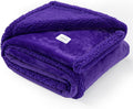 Waterproof Purple Dog Blanket for Couches Beds Covers Reversible Calming Pet Blankets for Large Dogs Puppy Cats Leakproof Sofa Couch Washable Cover Cat Fluffy Fleece Pet Cover for Warm-XL-85x57in