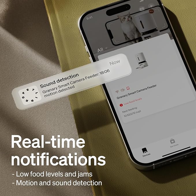 PETLIBRO Automatic Cat Feeder with Camera, Auto Pet Food Dispenser Slow Feeder Dog Bowl 1080P HD Video with Night Vision 5G WiFi Pet Feeder with 2-Way Audio, Stainless Steel Slow Food Tray