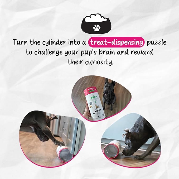 Chelsy's Toys 3-in-1 Enrichment Tube for Dogs - Tug Toy, Treat Dispenser & Snuffle Ball | Fleece Rope Dog Toy | Tug of War | Interactive Dog Treat Puzzle for Dogs & Puppies | Wet/Freeze Teether (Lav)