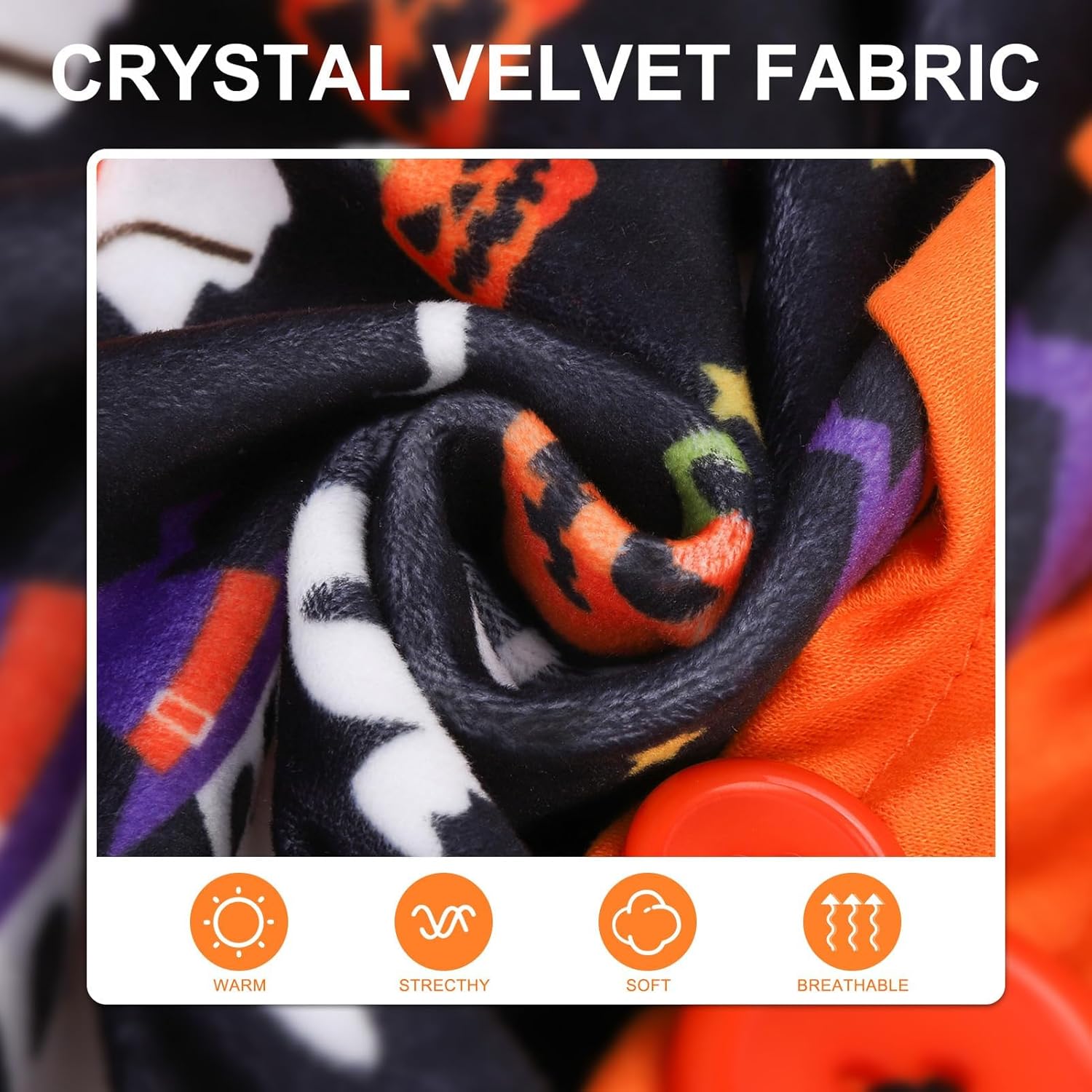 BEAUTYZOO Dog Halloween Pajamas Medium Size Dog, Fleece Funny Ghost Pumpkin Costumes for Dogs, Soft Stretchable Doggy Onesie with Feet, Pet Apparel Clothes for Medium Dogs Boy Girl, Black M