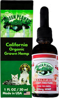 Pet Hemp Oil | Dogs and Cats | Catnip Oil | Green Planet Hemp | 120MG Organic Tincture | 100% Natural | Hip, Joint, and Muscle Support for Your Pet | Aids with Anxiety,Stress, and Pain