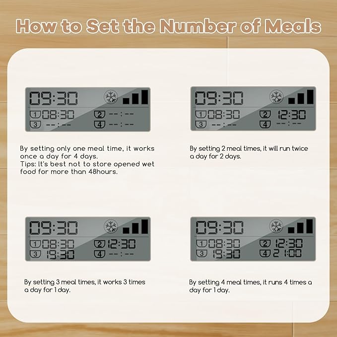 UBPET Automatic Cat Feeder Wet Food, 2025 Upgraded Refrigerated Auto Cat Feeder with Semiconductor Cooling, 4 Days Freshness 5 Meals, Pet Food Dispenser for Cats and Small Dogs, Easy to Clean