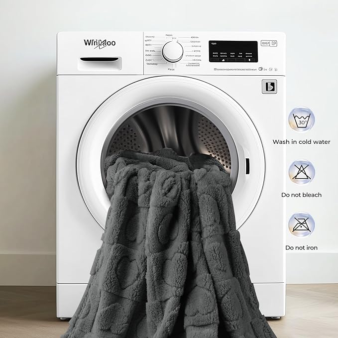 Luciphia Small Dog Blanket Washable Pet Bed Cover Soft Fluffy Puppy Blanket with Premium Fleece 300GSM Cozy Calming Cat Blankets for Indoor Cats Grey 57x40 inch