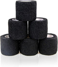 AUPCON Vet Wrap Cohesive Bandages Bulk Self Adhesive Bandage Wrap Self Adherent Wrap Non-Woven for Dogs Pet Animals & Ankle Sprains & Swelling 2 Inch x 5 Yards (2 Inch Black)