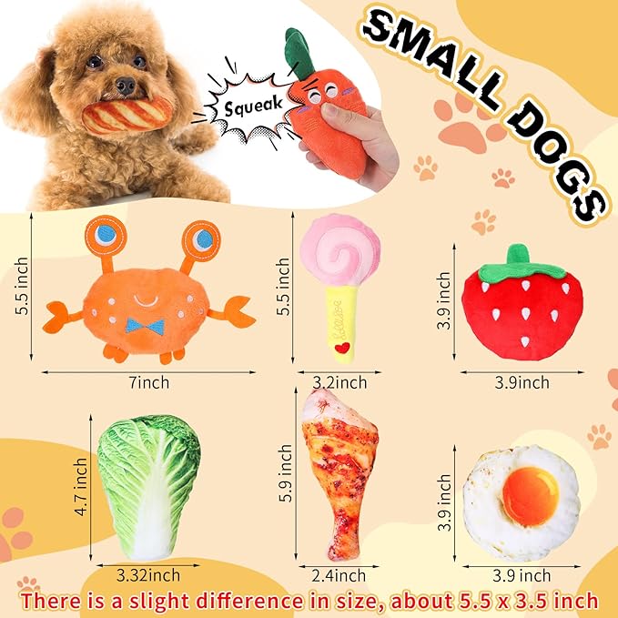 Hungdao 80 Pcs Christmas Dog Toys Squeaky Dog Gifts Bulk for Medium Small Puppy Stuffed Plush Chew Toys Small Pet with Squeakers for Puppies Teething(Cute Style)