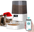 Automatic Cat Feeder with App Control, 5L Food Dispenser for Cats and Small Dogs, 2.4/5G Wi-Fi, Dual Power, Programmable Portions, Anti-Jam & Fresh-Lock, Stainless Steel Bowl, Easy to Clean