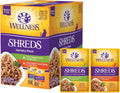 Wellness Healthy Indulgence Shreds Adult Wet Cat Food, Natural, Protein-Rich, Grain Free, 3 Ounce Pouch, 8 Pack, (Shreds Variety Pack)